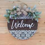 16” 3D “welcome” door hanger with Farmhouse tile (Made to Order)